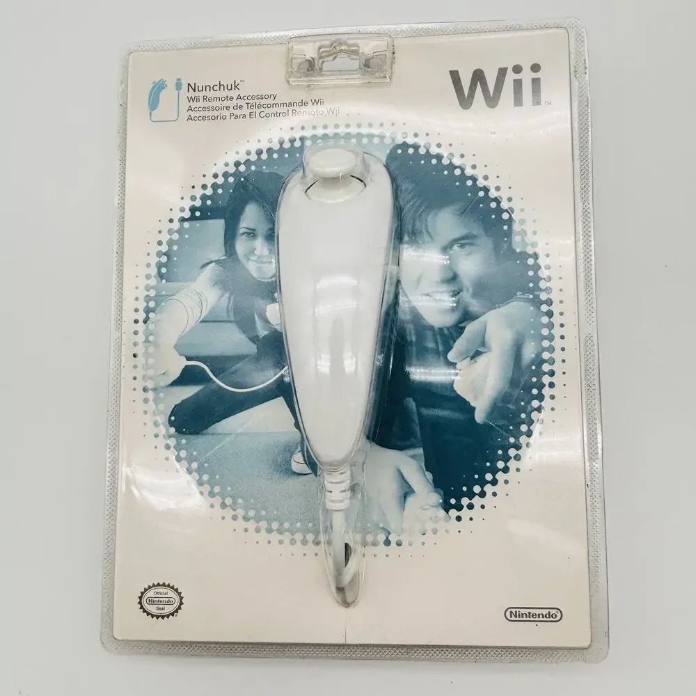 Official Nintendo Wii OEM Nunchuck Controller, NEW Factory Sealed